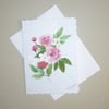 original art hand painted floral greetings card ( ref FA 357 C2 )