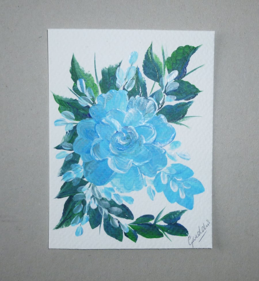 original small formal acrylic floral painting ( ref FA 6 M3 )This 