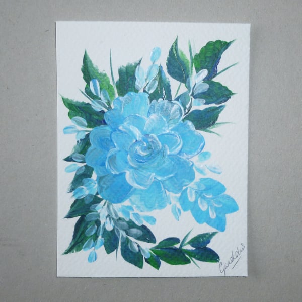 original small formal acrylic floral painting ( ref FA 6 M3 )This 
