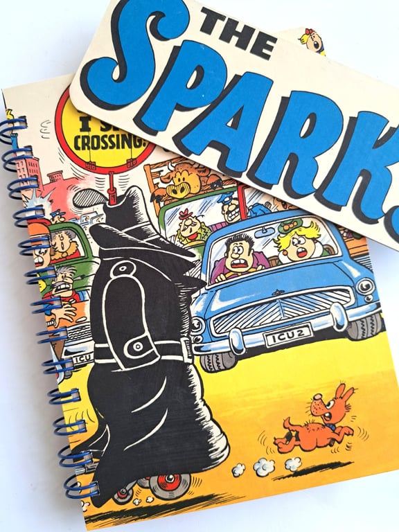 The Sparky Comic Book blank junk journal, B6 notebook, collage book, scrap book