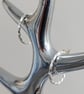 Sterling silver stud hoop earrings made from twisted square wire. - Image 7