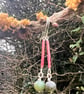   Red and Green  Long Dangle Christmas Earrings - Image 4