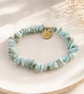 Natural Larimar Chip Bracelet – Handmade Stretch Gemstone Bracelet