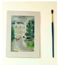 View Through Devonport Park Plymouth Watercolour and Gouache Painting Mounted - Image 2