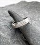 Chunky textured sand cast silver ring - Image 3