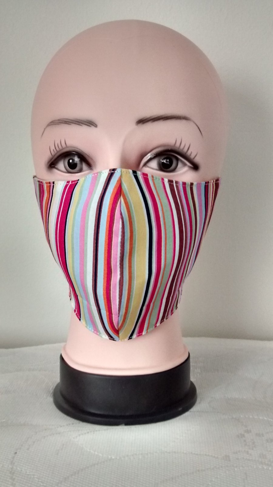 Handmade 3 layers rainbow reusable adult face mask.