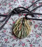 ceramic necklace pendant handmade- fir tree no 3