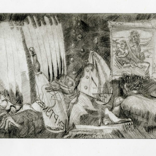 Emptiness, drypoint etching, on paper, signed & numbered, framed or unframed