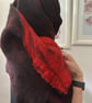 Lava Flow Hand Felted Wool Scarf – One of a Kind Wearable Fiber Art
