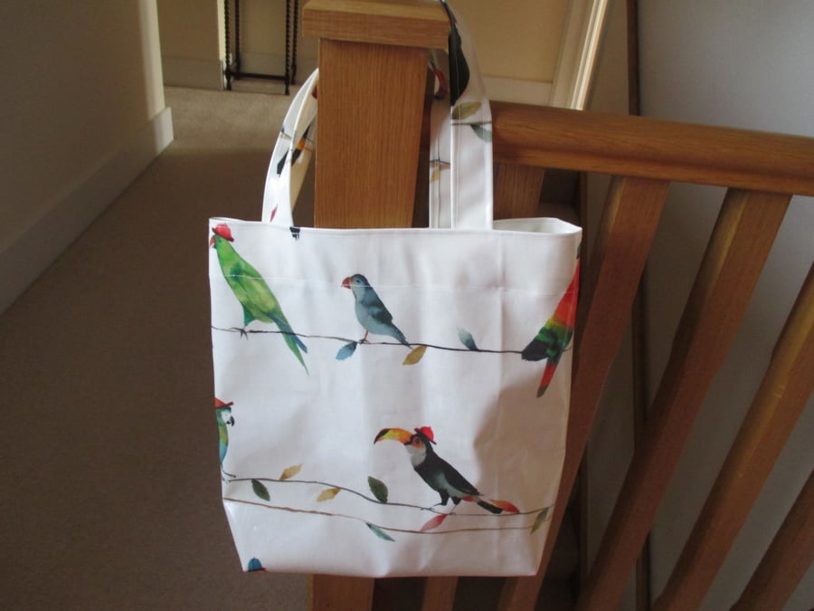 Handmade Colourful Toucan bag in Oilcloth 