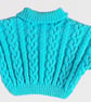 Toddler Cardigan In Aqua Blue - Cable Pattern -Approximate Age 1 - 2 years - Image 3