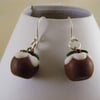 Christmas Pudding Earrings.