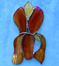 Stained glass iris - deep golden petals