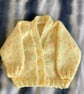 Lemon baby cardigan 0-3 months  - Image 4