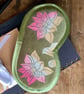 Lotus Flower Sleep Mask, Olive Velvet Eye Mask, Lavender Infused Relaxation Gift - Image 7