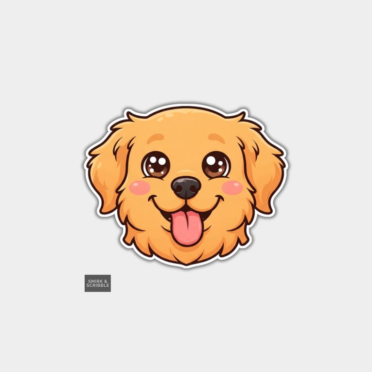 Funny Vinyl Die Cut Sticker For Adults - Cute Kawaii Dog
