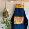 Vintage cotton and denim apron