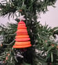 Orange Button Christmas Tree Decoration - Star Topper - Image 1