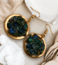 Chrysocolla Copper Geode Earrings - Free Postage - Image 5