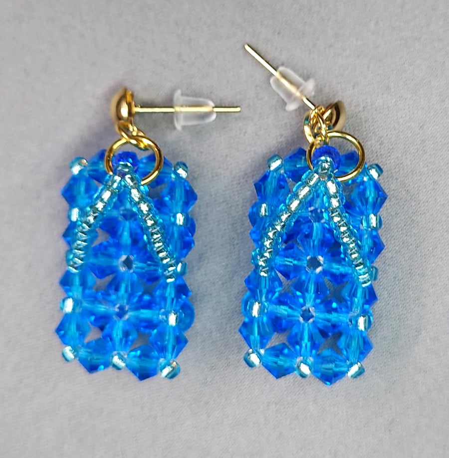 Japanese Clogs Inspired Earrings (Blue)