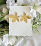 Gold Wild flower Statement Acrylic Studs