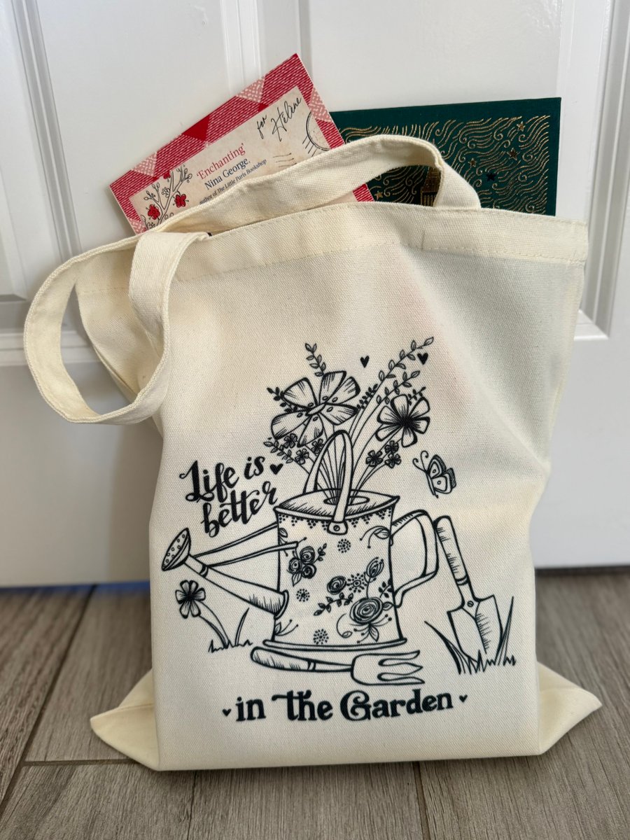Illustrated “Life’s Better In The Garden” Printed Tote Bag 