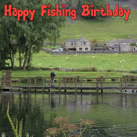 Happy Fishing Birthday Card A5