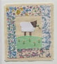 Little Lamb hand-stitched card for early years birthday, newborn 