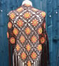 Crochet triangular shawl in sparkly orange, burnt orange, brown - design LF433 - Image 3