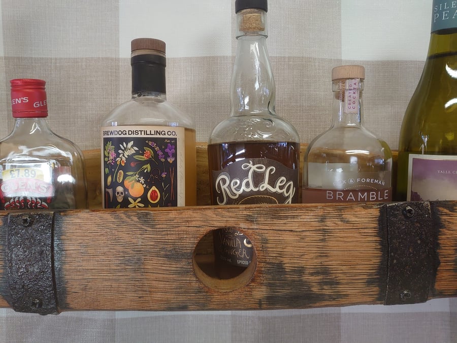 Whiskey Barrel Oak Stave Gin Shelf
