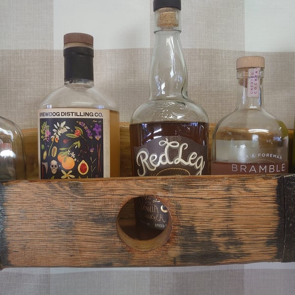 Whiskey Barrel Oak Stave Gin Shelf