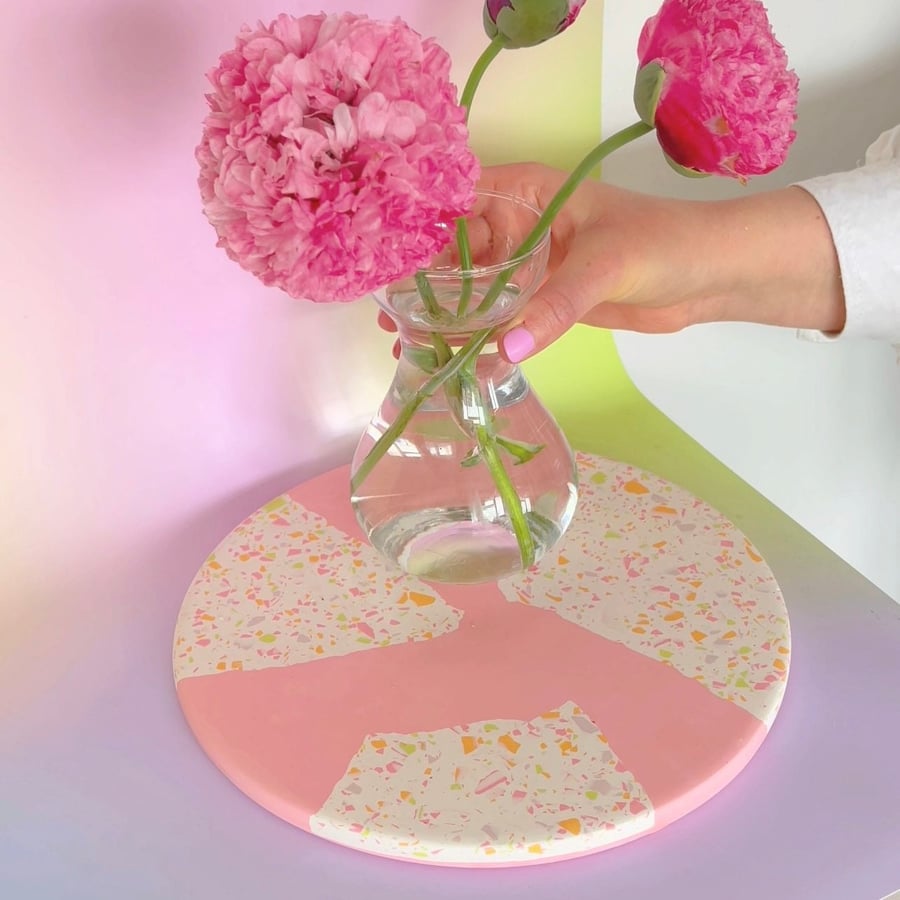 Round Terrazzo Decorative Tray - available in 6 designs!