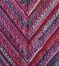 Handmade Crochet Gradient Triangle Shawl: Boho Winter Wrap - Image 3