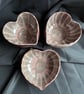Mauve Heart-shaped bowls