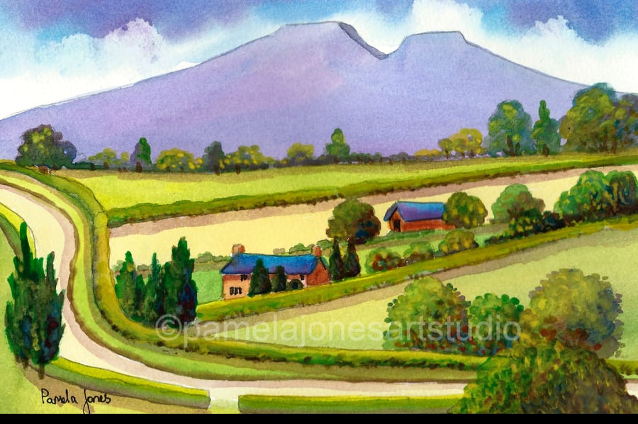 Pen Y Fan, The Brecon Beacons, Winding Road, in 14 x 11'' Mount