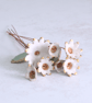 White and Gold Ceramic Flower Bouquet Small  - Image 4