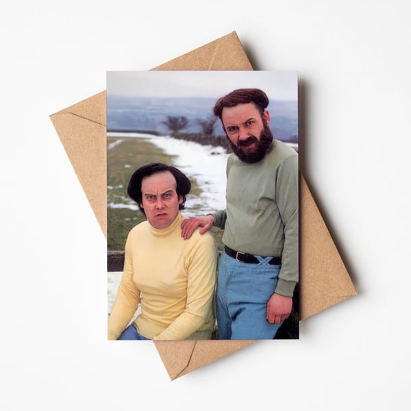 Vic Reeves and Bob Mortimer Mulligan and O'Hare A6 greetings card with envelope