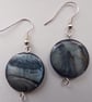 Grey Shell Earrings, Shell Earrings - Image 1