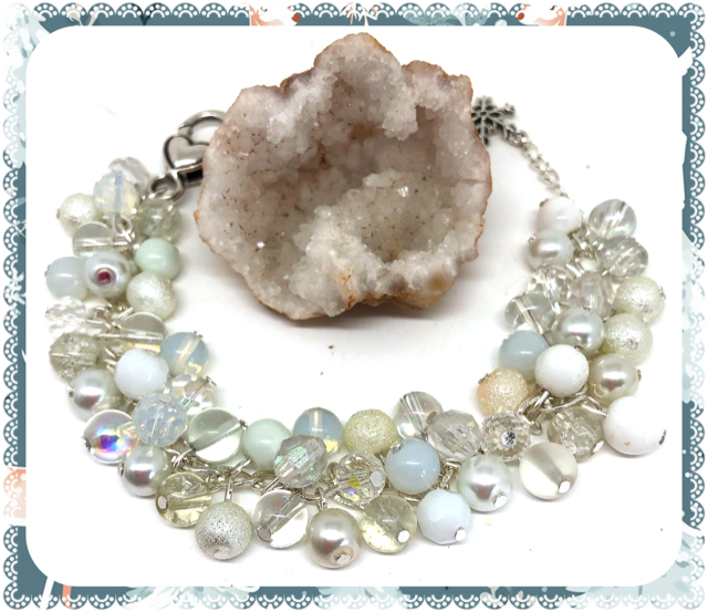 One of a Kind Snowflake cluster bracelet