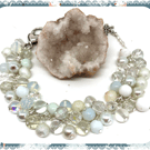 One of a Kind Snowflake cluster bracelet