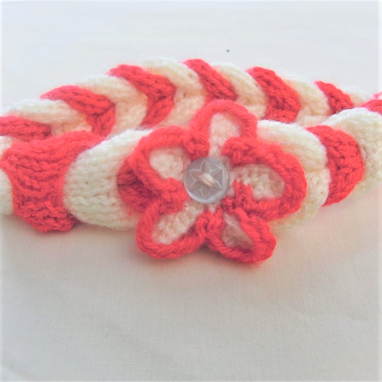 Plaited Headband with Bow or Flower Decoration, Baby Girl's Gift