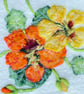 Hand Felted Nasturtium Textile Artwork 