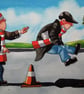 Match Day Mischief  10 x 7 "