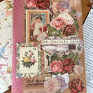 Hand Decorated A5 Bookish Journal 'An Absolute Rose' Vintage Literary Notebook