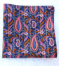 Liberty print Gents handkerchief, pocket square, Shabani Paisley