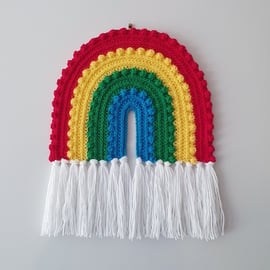 Crochet Rainbow Wall Hanging - Bold