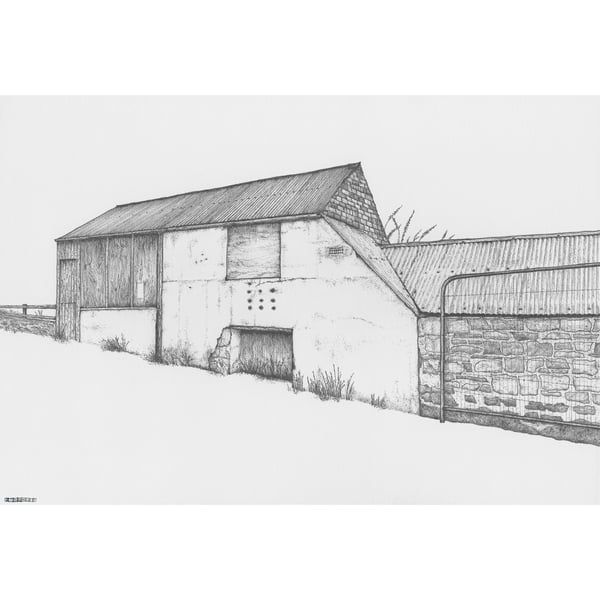 The Ropery (West) building limited edition print from pen drawing