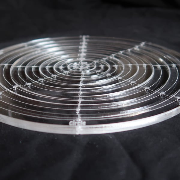 6mm thick, circular quilting template set, 8 inch, 200mm, stencil, paper piecing