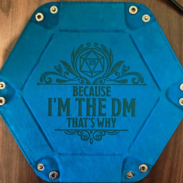 Dungeon Master Dice Tray – Engraved Dungeons & Dragons Accessory