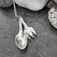 Upcycled sugar tongs pendant